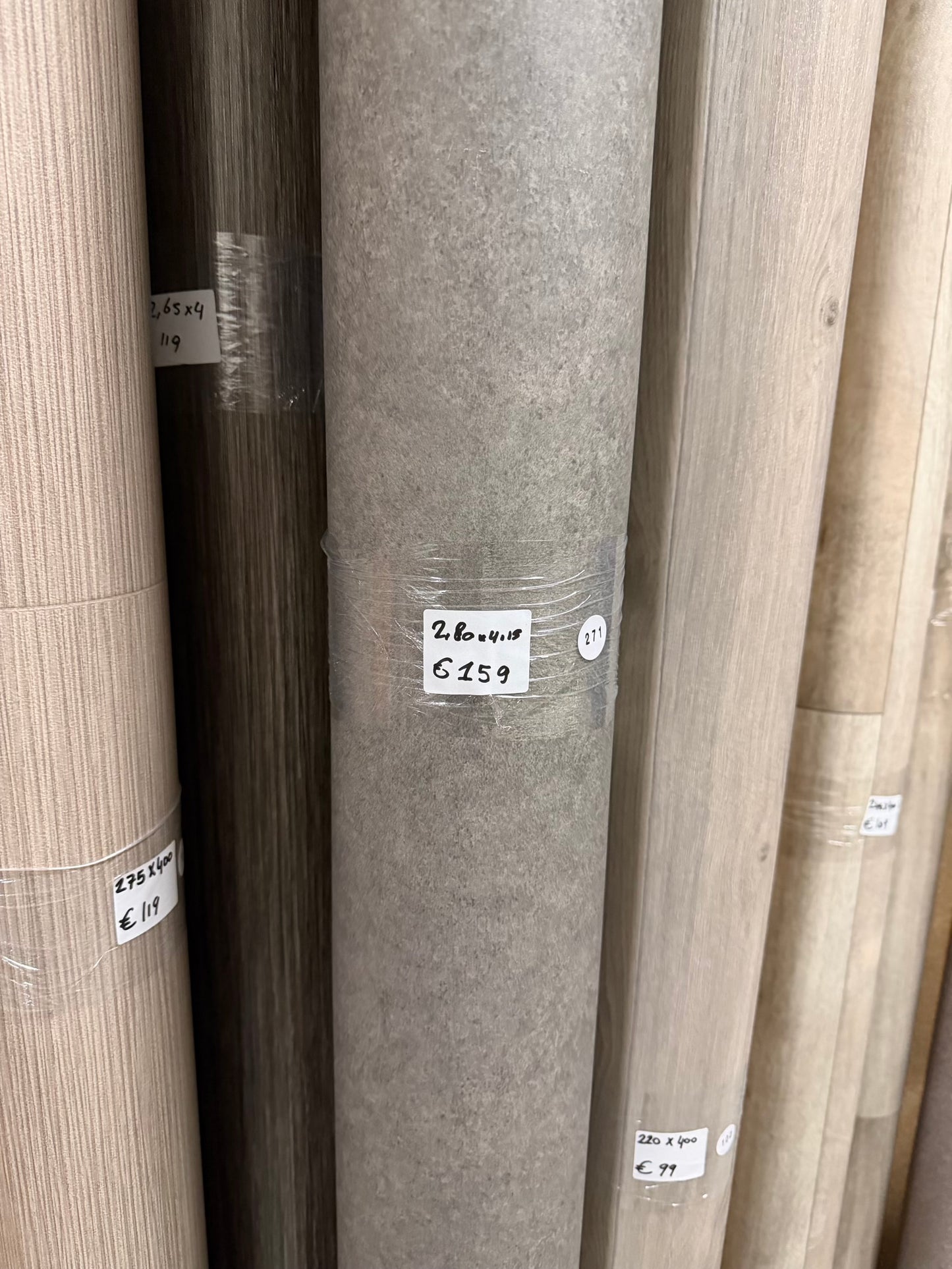 Egaal Grijs Betonlook Vinyl Restpartij | 2,80x4,15mtr (11,6m2)