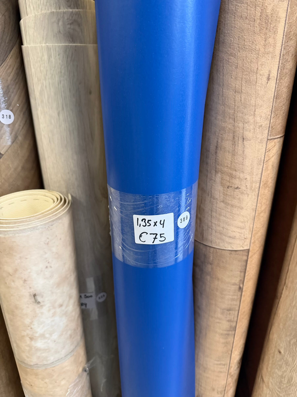 Blauw Vinyl Vinyl Restpartij | 2,00x3,80 (5,4m2)