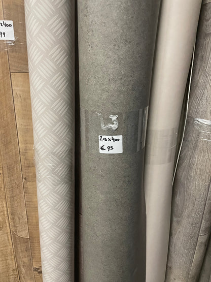 Donker Grijs Betonlook Project Vinyl Restant| 2,15x4,00mtr