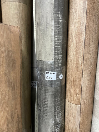 Grijsbruin Boereneiken Vinyl Restpartij | 3,35x4,00mtr