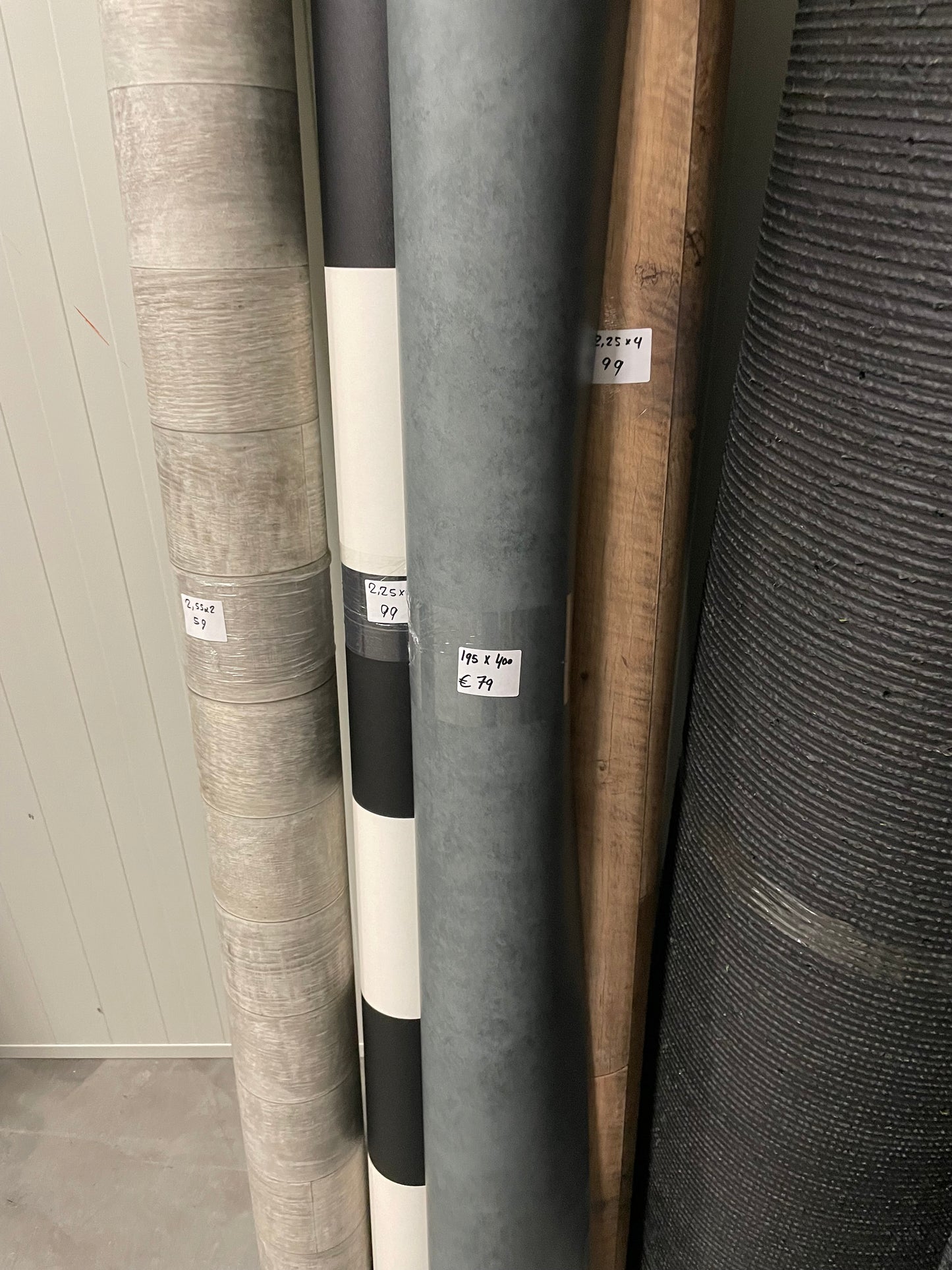 Antraciet Betonlook Vinyl Restpartij | 1,95x4,00mtr