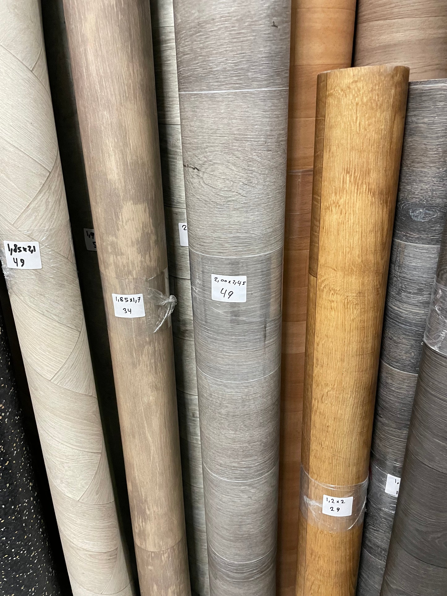 Grijs Verouderd Eiken Vinyl Restpartij | 2,00x2,45mtr