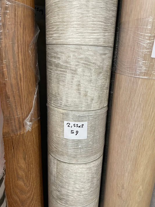 Witgrijs Antiek Eiken Vinyl Restpartij | 2,00x2,55mtr