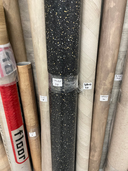 Forbo Projectvinyl Zwart Granietlook Restpartij | 1,75x2,60mtr - Vinylrestpartij.nl 