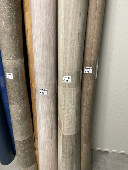 Greige Eiken Vinyl Restant | 2,10x4,00mtr - Vinylrestpartij.nl 