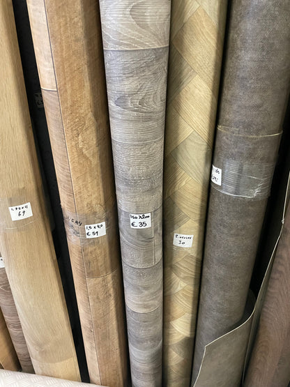 Greige Eiken Vinyl Restpartij | 1,50x2,00mtr - Vinylrestpartij.nl 