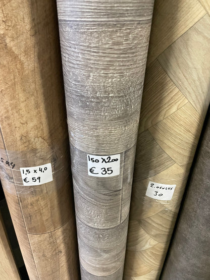 Greige Eiken Vinyl Restpartij | 1,50x2,00mtr - Vinylrestpartij.nl 
