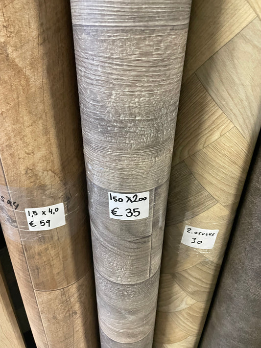 Greige Eiken Vinyl Restpartij | 1,50x2,00mtr - Vinylrestpartij.nl 