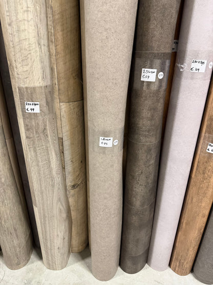 Grijs Beton Vinyl Restpartij | 1,85x4,00mtr (7,4m2)