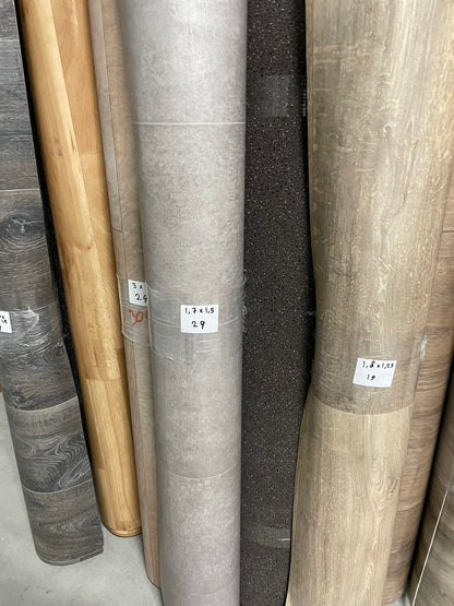 Grijs Betonlook Tegelmotief Vinyl Restpartij | 1,50x1,70mtr - Vinylrestpartij.nl 