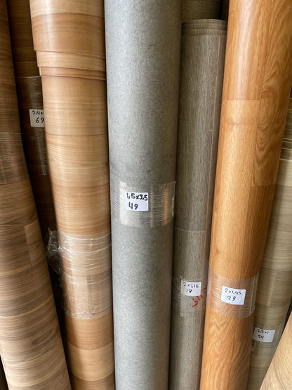 Grijs Betonlook Vinyl Coupon | 1,50x3,50mtr - Vinylrestpartij.nl 