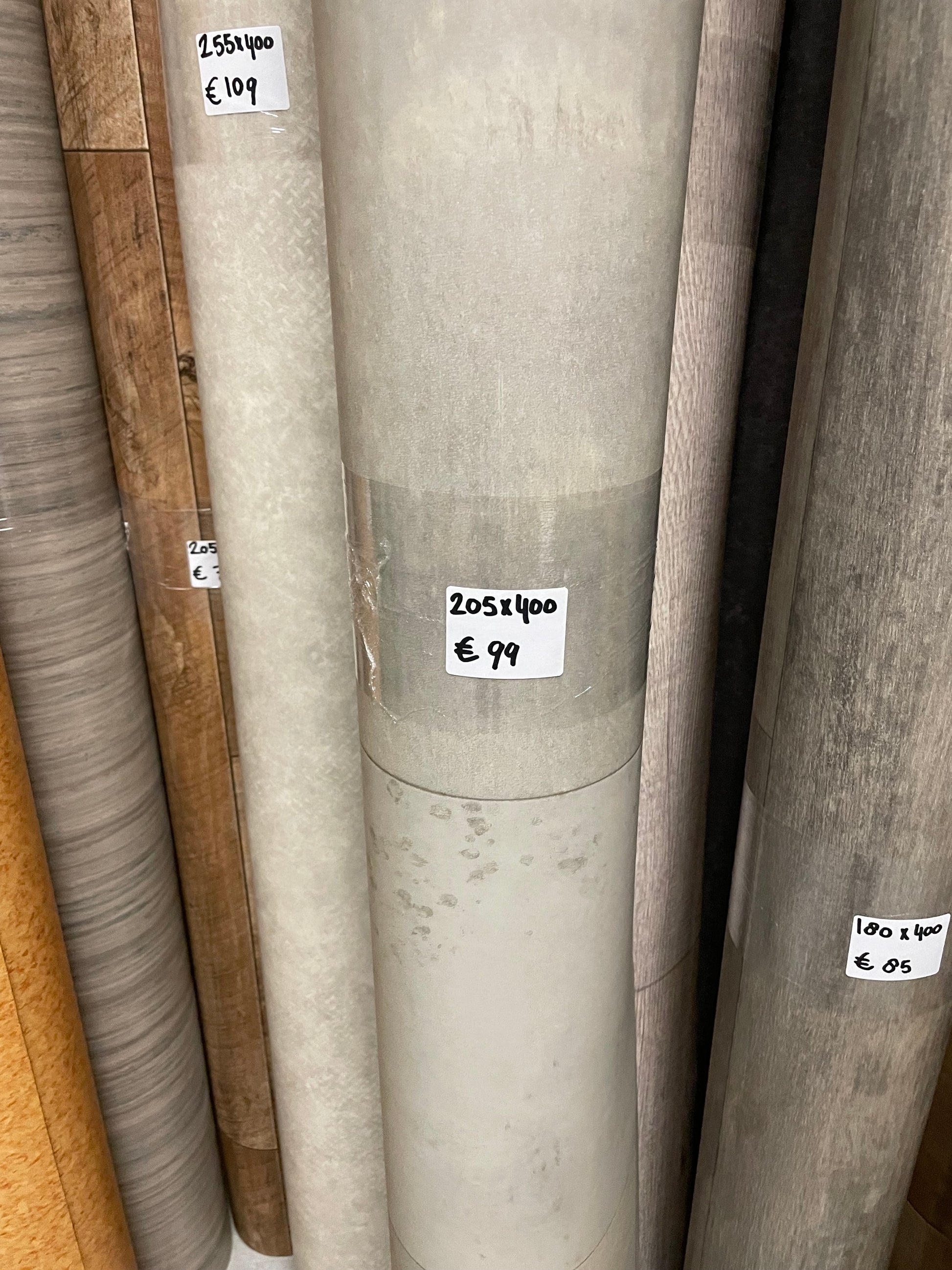 Grijs Tegelmotief Vloerzeil Vinyl Restpartij | 2,05x4,00mtr - Vinylrestpartij.nl 