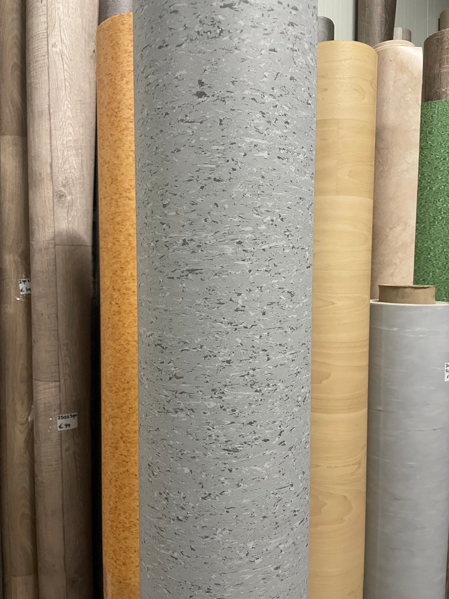 Grijs gemêleerd Project Vinyl Restpartij | 6,50x2,00mtr - Vinylrestpartij.nl 