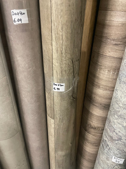 Grijsbruin Eiken Vinyl Coupon | 2,20x4,00mtr - Vinylrestpartij.nl 