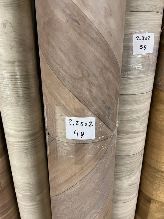 Grijsbruin Eiken Vinyl Visgraat Restpartij | 2,00x2,25mtr - Vinylrestpartij.nl 