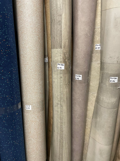 Grijsbruin Vinyl Restpartij | 2,25x4,00mtr - Vinylrestpartij.nl 
