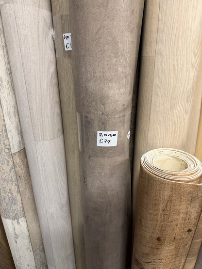 Industrieel Betonlook Vinyl Restpartij | 2,15x4,00mtr (8,6m2)