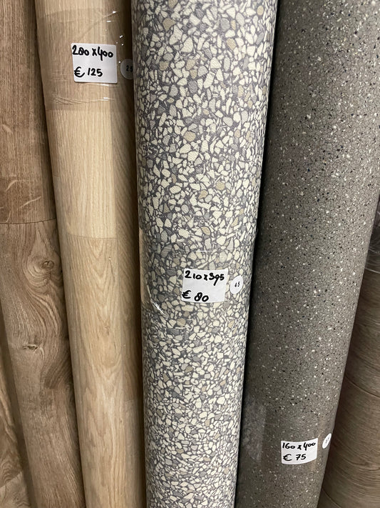 Kiezelsteen Grijs Vinyl Restpartij | 2,10x3,95mtr - Vinylrestpartij.nl 
