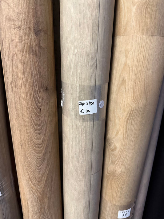 Licht Beige Eiken Vinyl Restpartij | 2,40x4,00mtr (9,6m2)