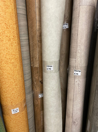 Licht Betonlook Vinyl Restpartij | 2,55x4,00mtr - Vinylrestpartij.nl 