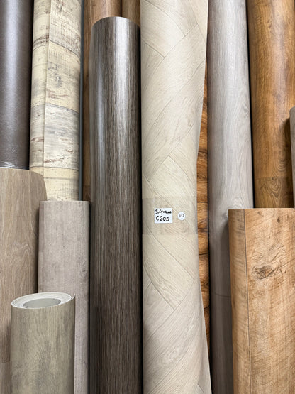 Licht Eiken Visgraat Vinyl Restpartij | 3,65x4,00mtr