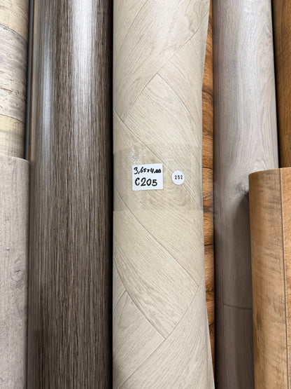 Licht Eiken Visgraat Vinyl Restpartij | 3,65x4,00mtr