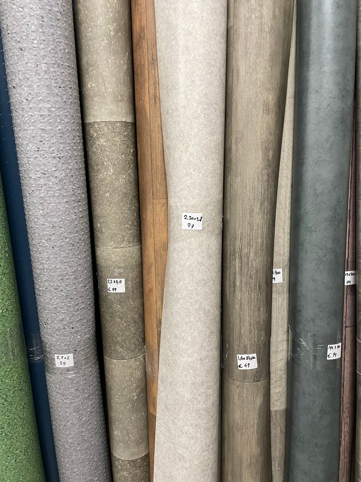 Licht Granietlook Vinyl Restpartij | 2,30x3,80mtr - Vinylrestpartij.nl 