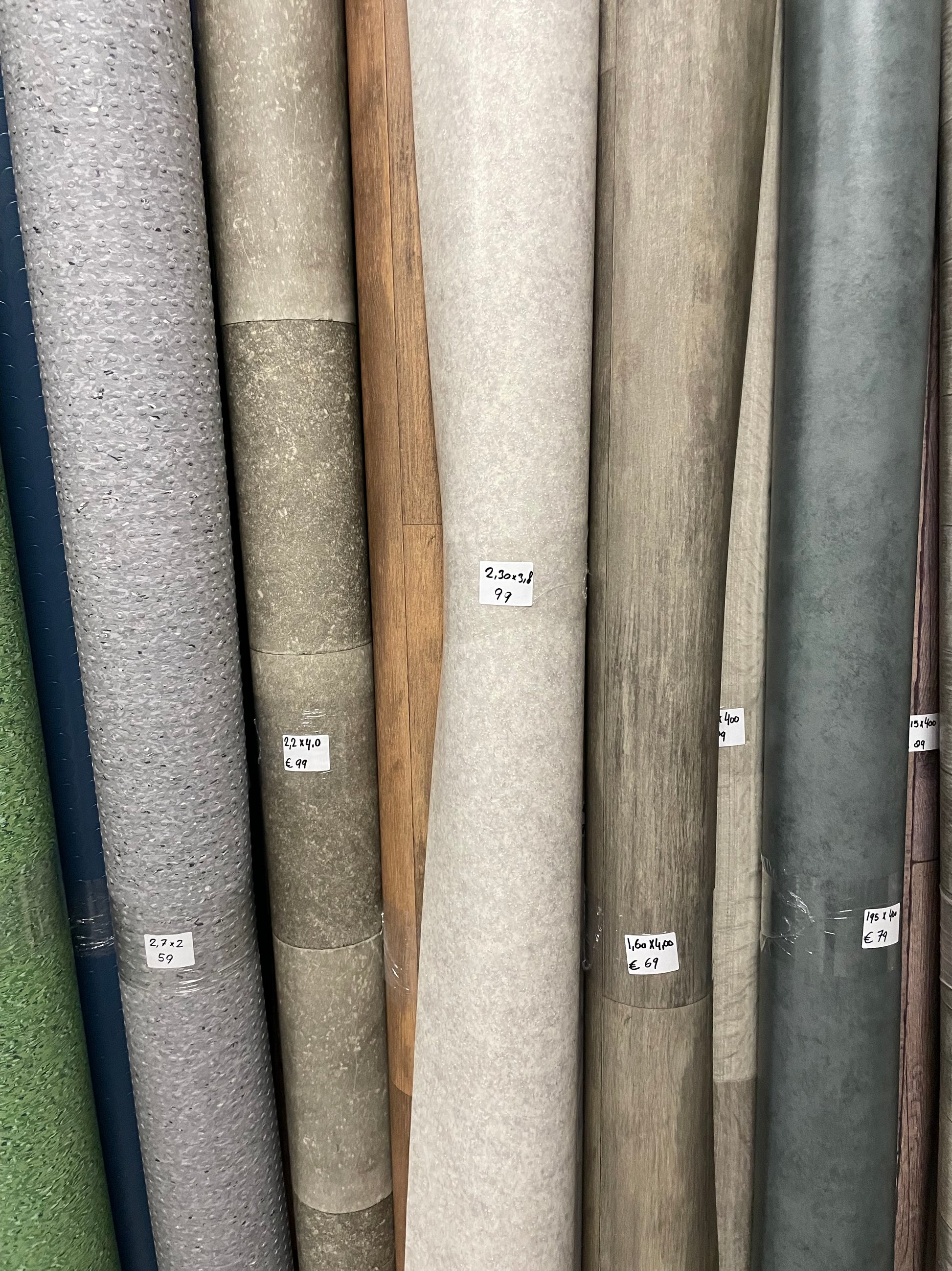 Licht Granietlook Vinyl Restpartij | 2,30x3,80mtr - Vinylrestpartij.nl 