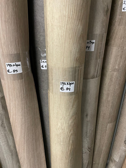 Licht Natuur Eiken Vinyl Restpartij | 1,95x4,00mtr - Vinylrestpartij.nl 