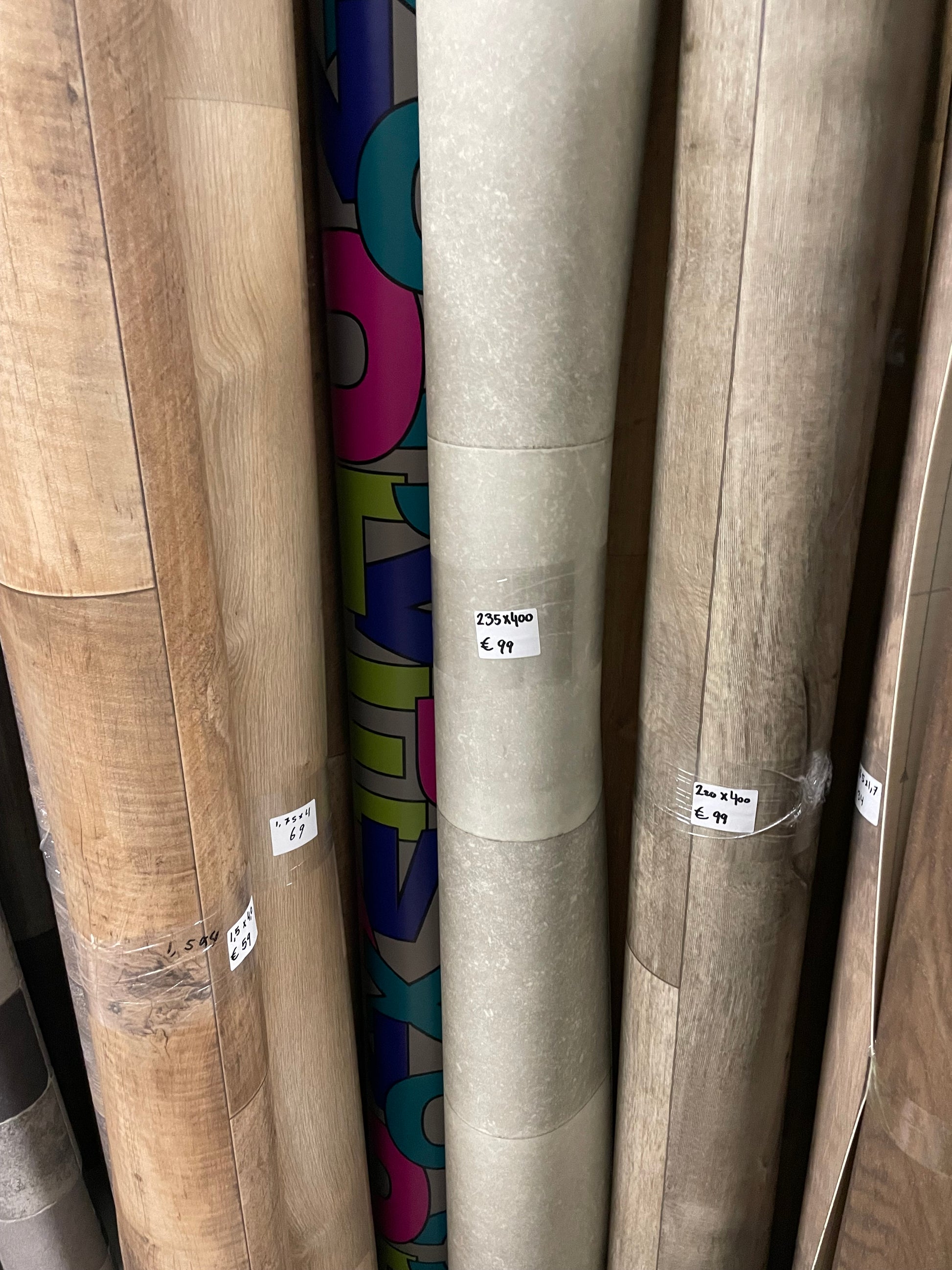Licht Tegelmotief Vloerzeil Vinyl Restpartij | 2,35x4,00mtr - Vinylrestpartij.nl 
