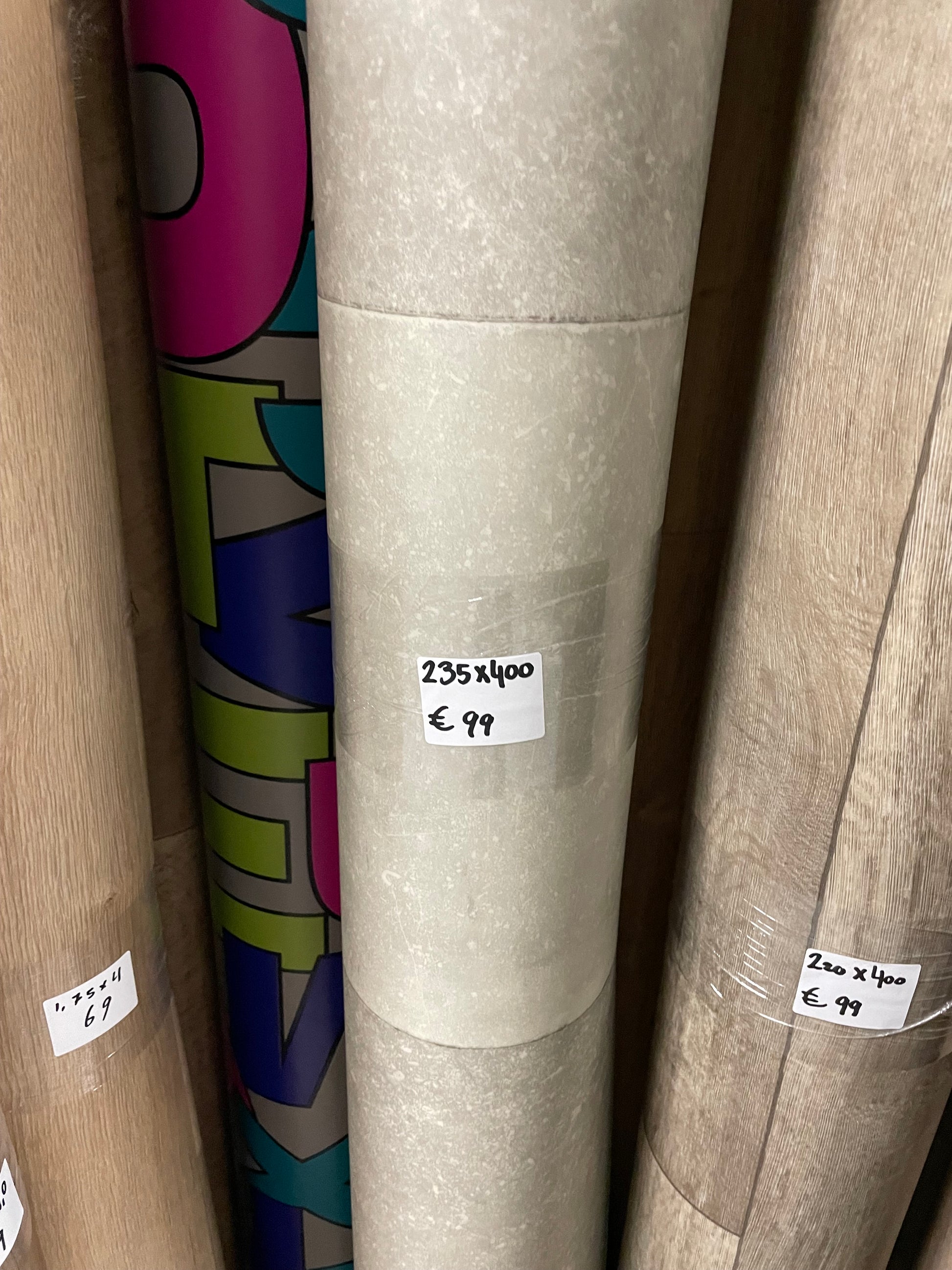 Licht Tegelmotief Vloerzeil Vinyl Restpartij | 2,35x4,00mtr - Vinylrestpartij.nl 