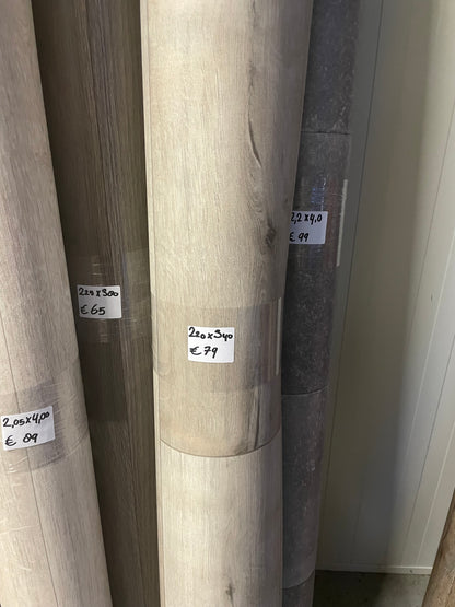 Licht Wit Eiken Vinyl Restpartij | 2,20x3,40mtr - Vinylrestpartij.nl 