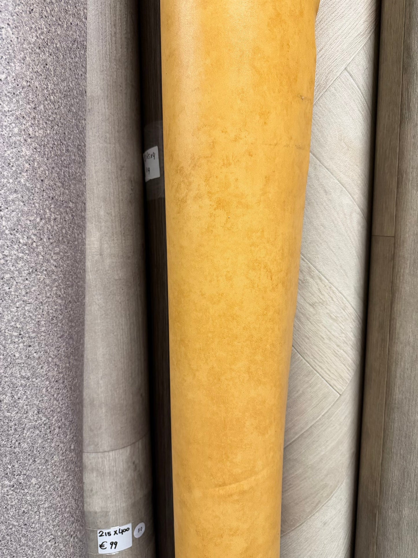 Oranje Gemarmerd Vinyl Restpartij | 2,00x4,00mtr