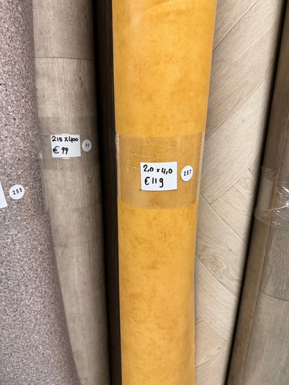 Oranje Gemarmerd Vinyl Restpartij | 2,00x4,00mtr