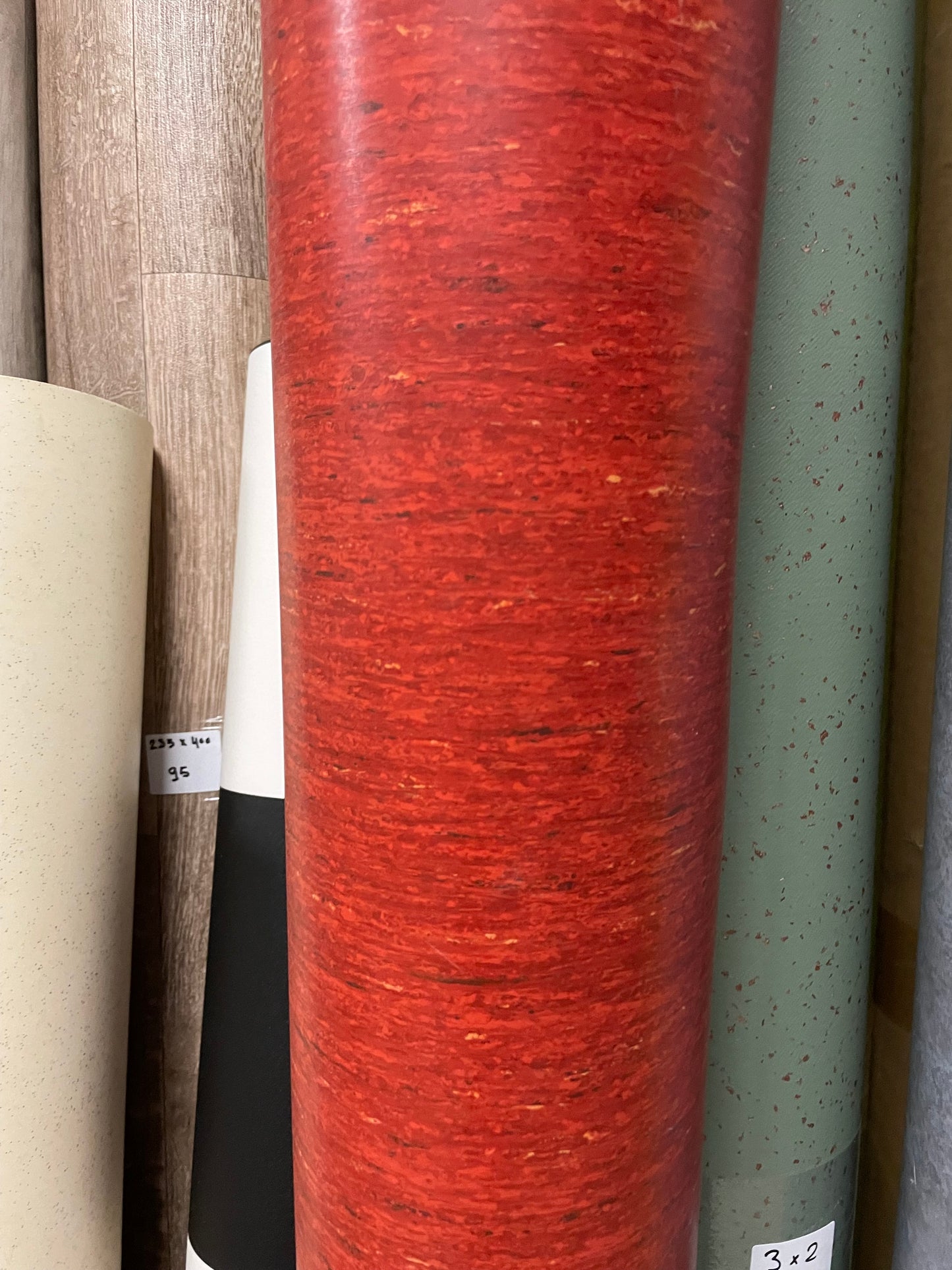 Rood Gemelêerd Project Vinyl Restpartij | 2,00x2,00mtr - Vinylrestpartij.nl 