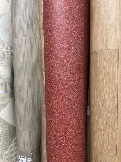 Rood Granietlook Project Vinyl Restpartij | 2,40x4,00mtr - Vinylrestpartij.nl 
