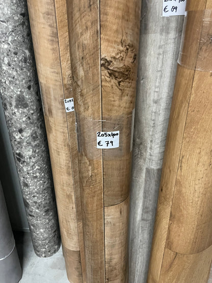 Rustiek Bruin Eiken Vinyl Restpartij | 2,05x4,00mtr - Vinylrestpartij.nl 