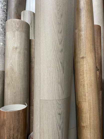 Taupe Eiken Vinyl Restpartij | 3,40x3,90mtr - Vinylrestpartij.nl 