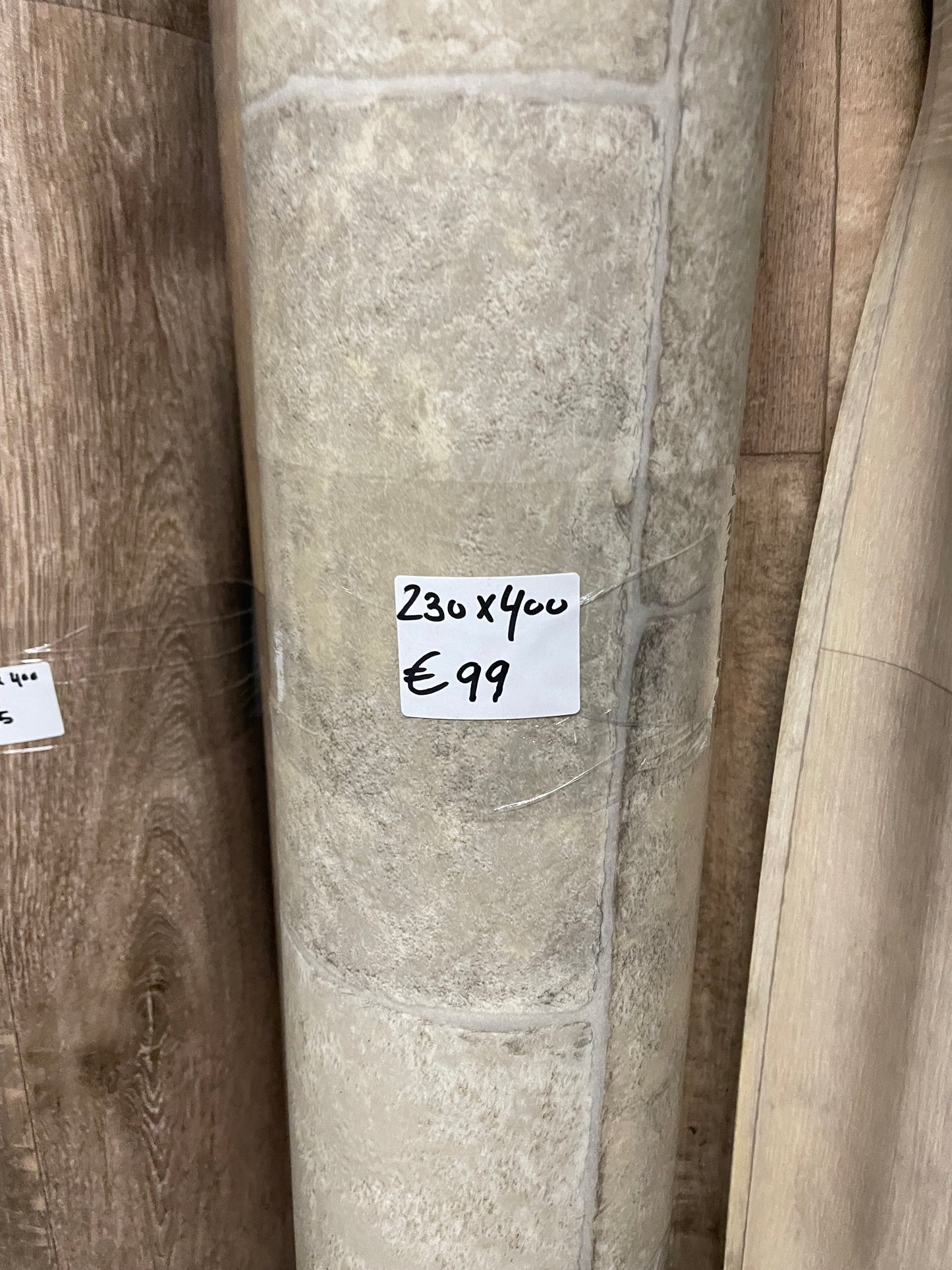 Tegellook Vinyl Greige Restpartij | 2,30x4,00mtr - Vinylrestpartij.nl 