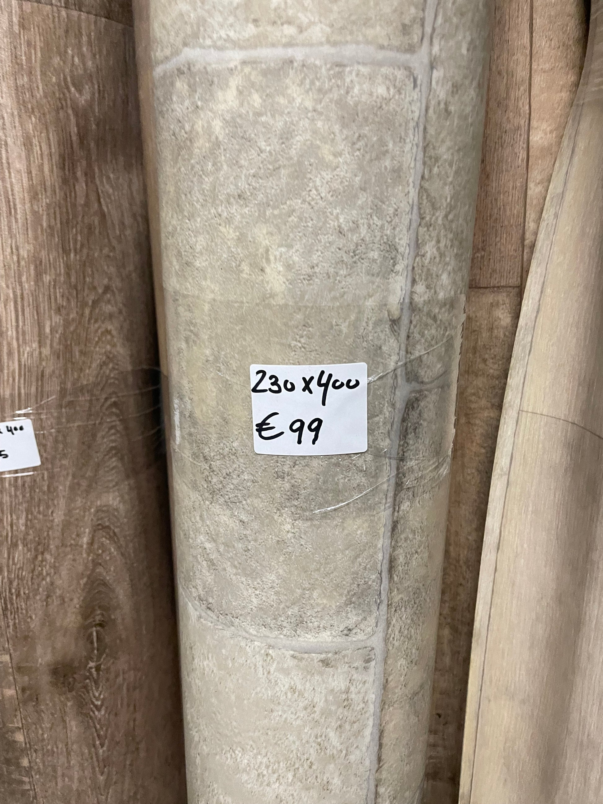 Tegellook Vinyl Greige Restpartij | 2,30x4,00mtr - Vinylrestpartij.nl 