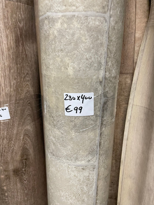 Tegellook Vinyl Greige Restpartij | 2,30x4,00mtr - Vinylrestpartij.nl 
