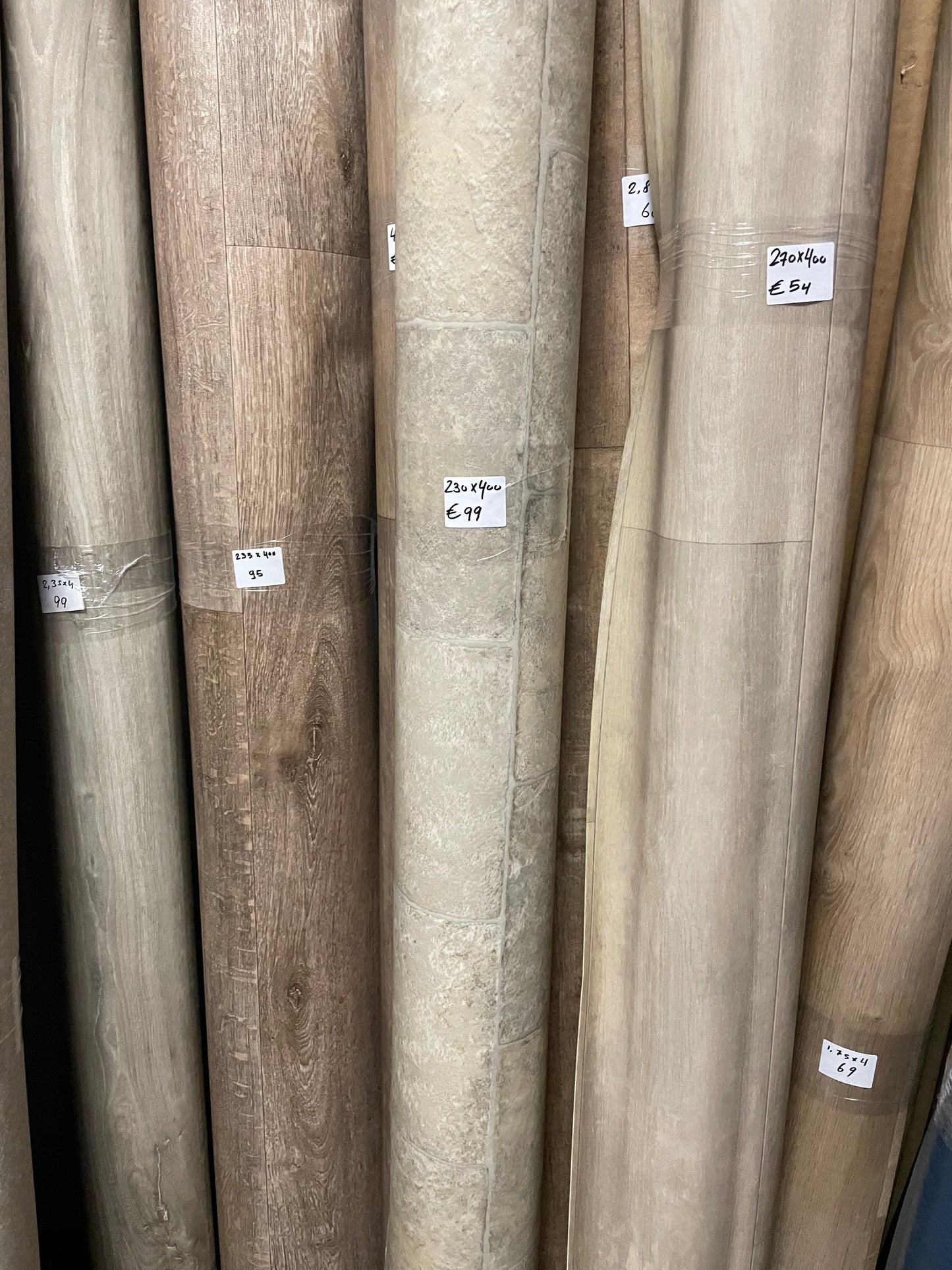 Tegellook Vinyl Greige Restpartij | 2,30x4,00mtr - Vinylrestpartij.nl 