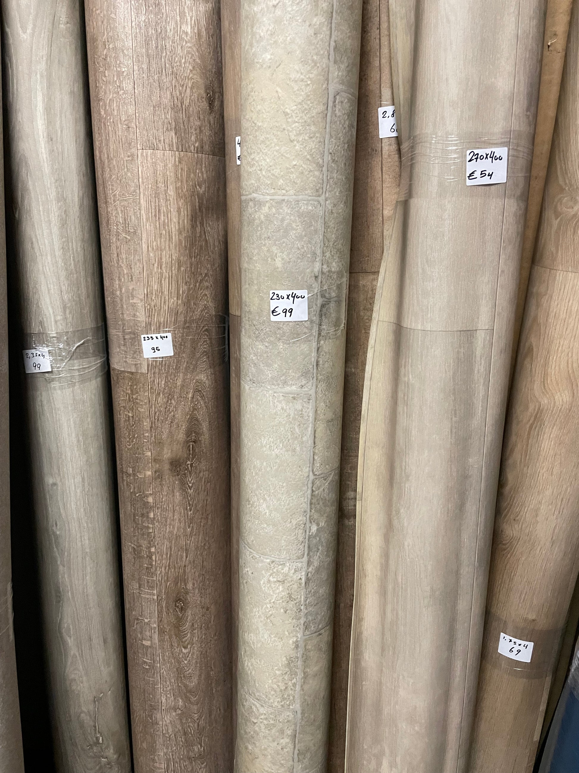 Tegellook Vinyl Greige Restpartij | 2,30x4,00mtr - Vinylrestpartij.nl 