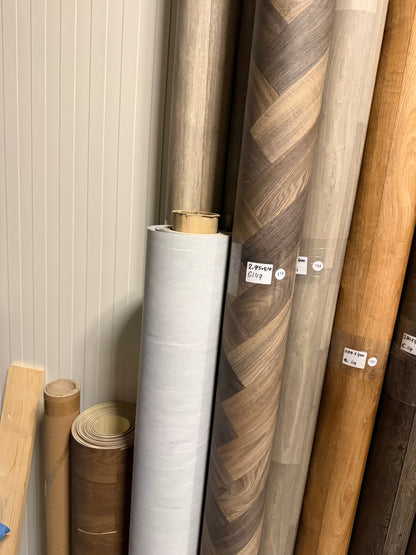 Visgraat Donkerbruin Vinyl Restpartij | 2,95x4,00mtr (11,8m2)