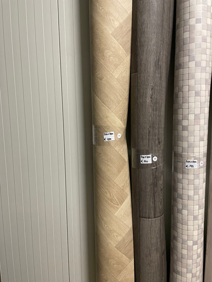 Visgraat Licht Naturel Eiken Vinyl Restpartij |3,35x4,00mtr - Vinylrestpartij.nl 