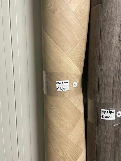 Visgraat Licht Naturel Eiken Vinyl Restpartij |3,35x4,00mtr - Vinylrestpartij.nl 