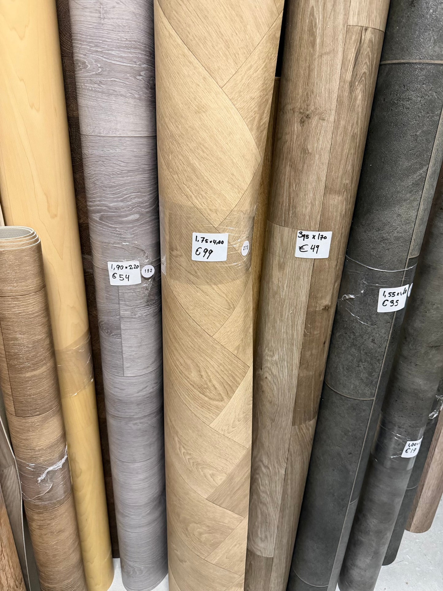 Visgraat Naturel Vinyl Restpartij | 1,75x4,00mtr (7m2)