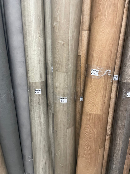 Warm Bruin Eiken Vinyl Zeil | 2,25x3,90mtr - Vinylrestpartij.nl 