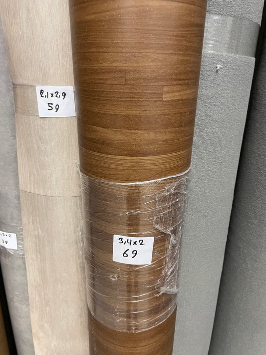 Warm Merbau Vinyl Restpartij | 2,00x3,40mtr - Vinylrestpartij.nl 