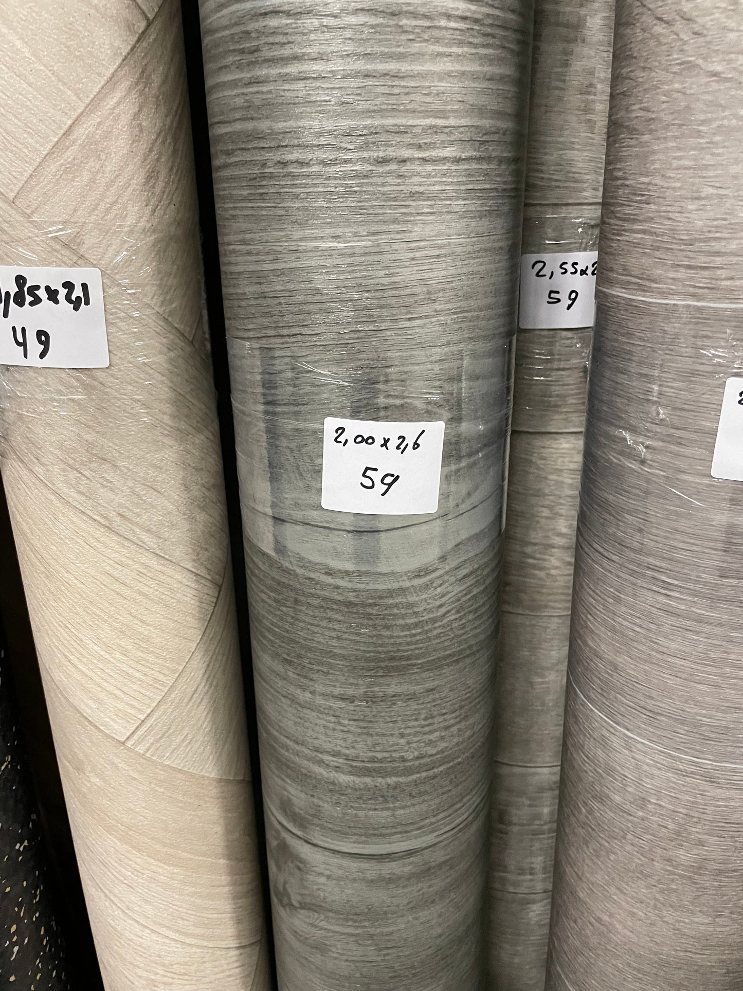 Zilver Eiken Vinyl Restpartij | 2,00x2,60mtr - Vinylrestpartij.nl 